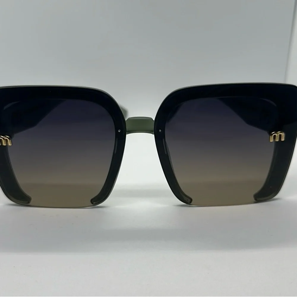 Oversized Square Sunglasses, Gradient Lens, UV Protection, M